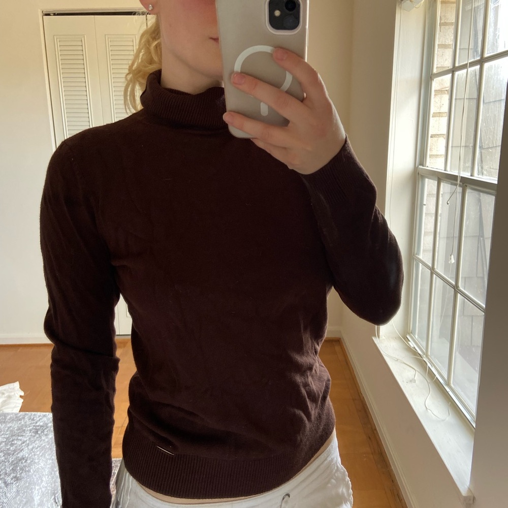 Calvin Klein Dark Brown Turtleneck Sweater